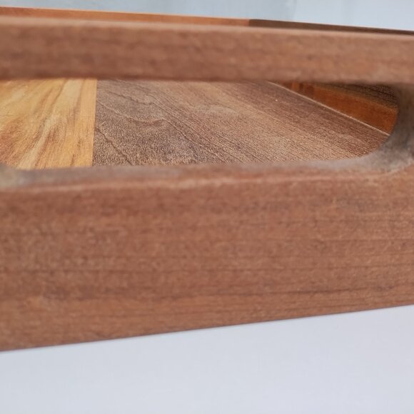 Handmade Wooden Serving Tray with Handles – Rustic 18” x 13.5” - Picture 4 of 4